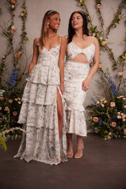 The Caterina Dress in Blue Murano Print