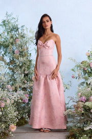 The Beatrice Dress in Light Pink Windsor Brocade