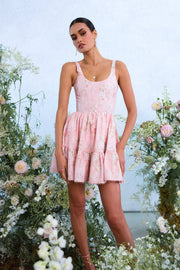 The Betina Dress in Light Pink Tapestry Rose