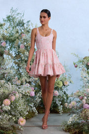 The Betina Dress in Light Pink Tapestry Rose