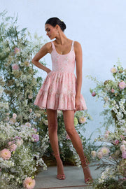 The Betina Dress in Light Pink Tapestry Rose