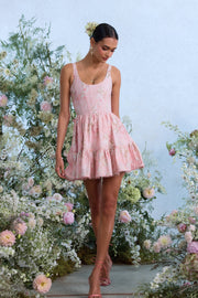 The Betina Dress in Light Pink Tapestry Rose