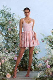 The Betina Dress in Light Pink Tapestry Rose