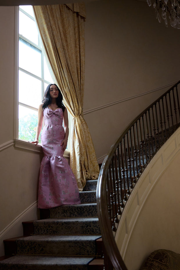 The Beth Dress in Orchid Baroque Floral
