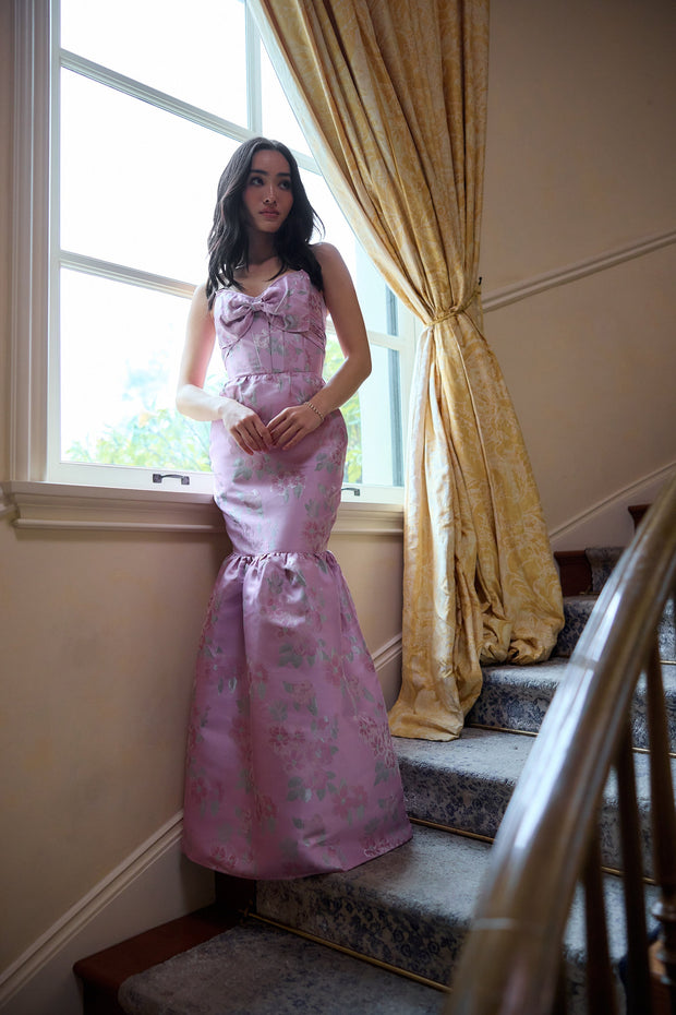 The Beth Dress in Orchid Baroque Floral