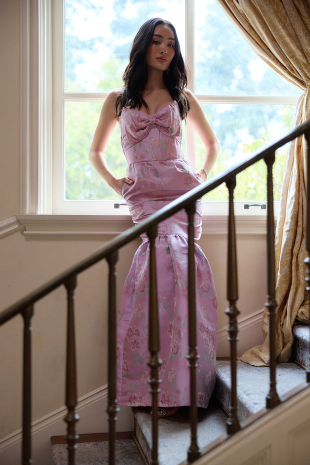 The Beth Dress in Orchid Baroque Floral