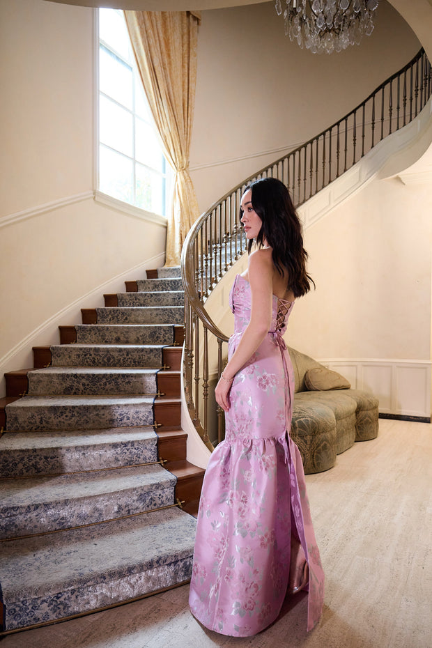 The Beth Dress in Orchid Baroque Floral