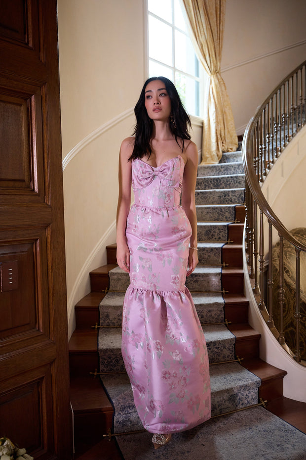 The Beth Dress in Orchid Baroque Floral