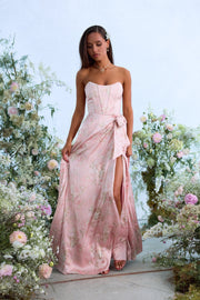 The Cecilia Dress in Light Pink Tapestry Rose