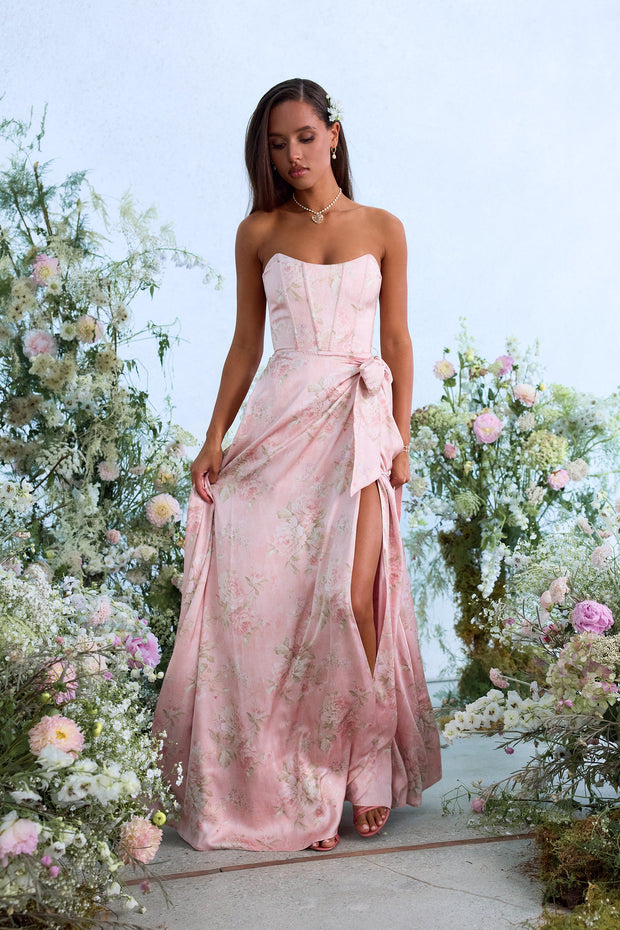 The Cecilia Dress in Light Pink Tapestry Rose