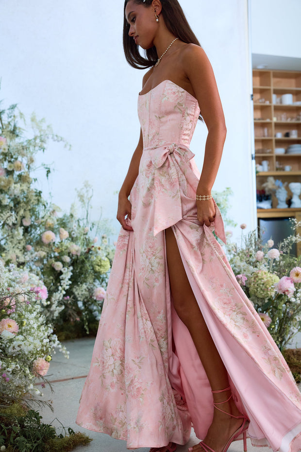 The Cecilia Dress in Light Pink Tapestry Rose