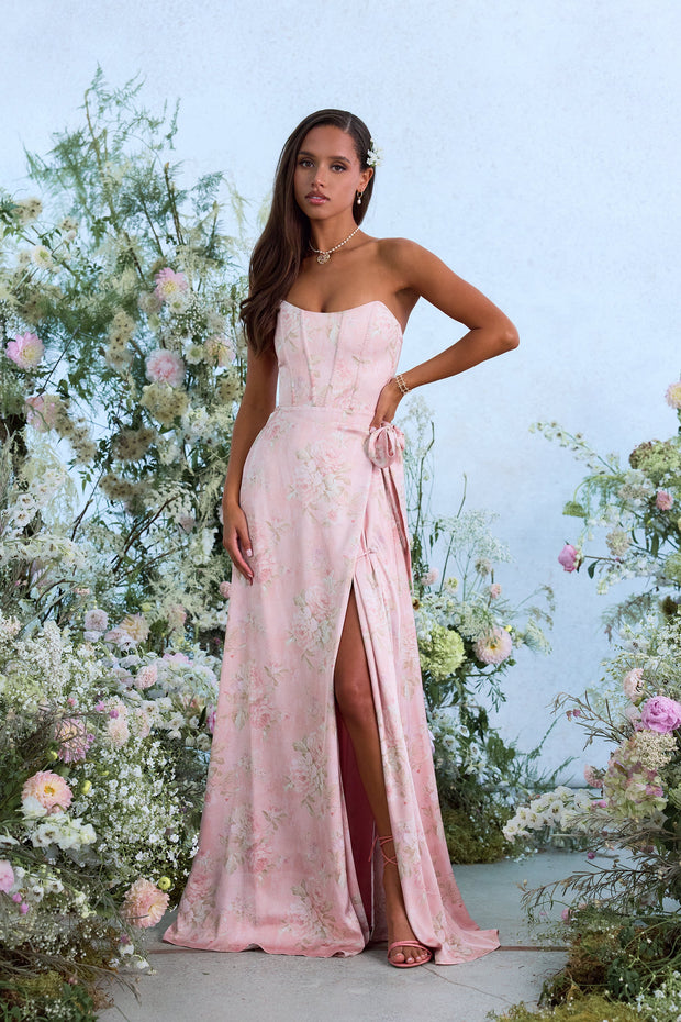 The Cecilia Dress in Light Pink Tapestry Rose