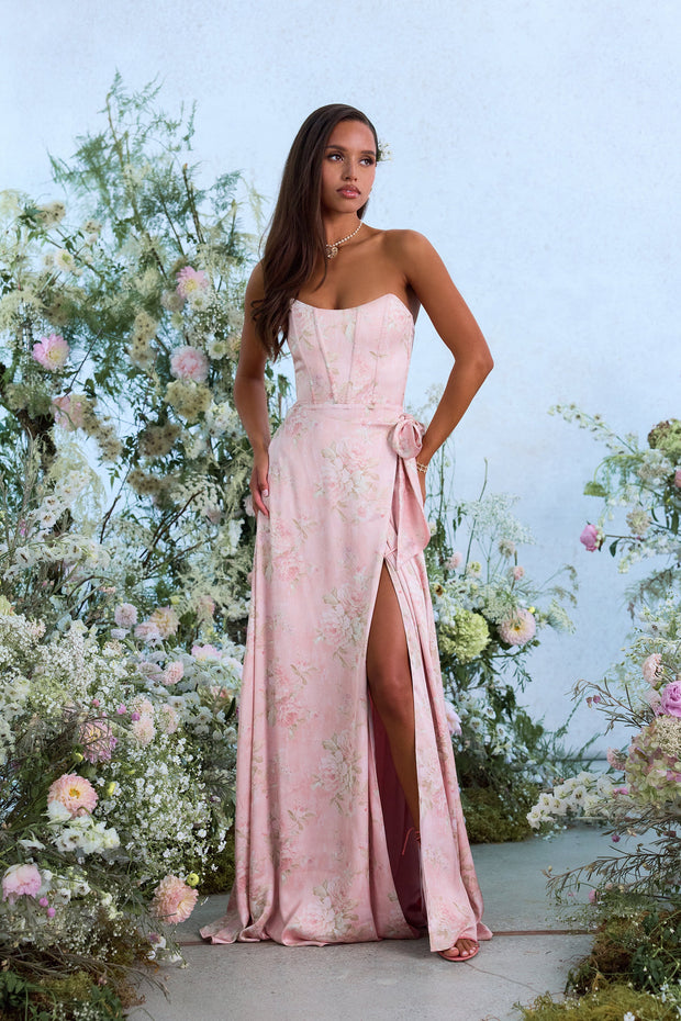 The Cecilia Dress in Light Pink Tapestry Rose
