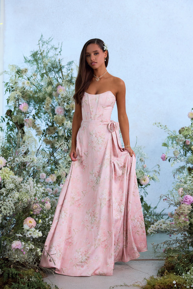 The Cecilia Dress in Light Pink Tapestry Rose