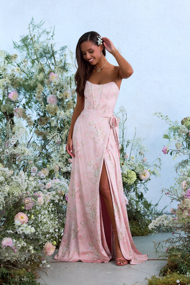 The Cecilia Dress in Light Pink Tapestry Rose
