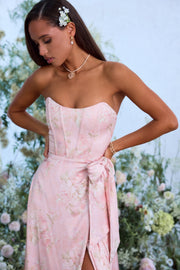 The Cecilia Dress in Light Pink Tapestry Rose