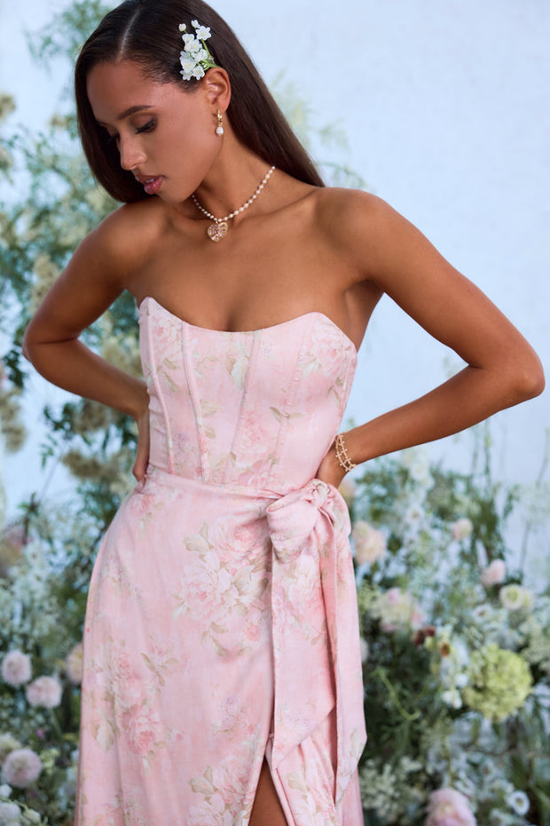 The Cecilia Dress in Light Pink Tapestry Rose