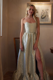 The Charlotte Dress in Sage Duchess