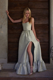 The Charlotte Dress in Sage Duchess