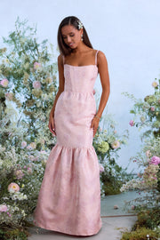 The Cherie Dress in Light Pink Windsor Brocade
