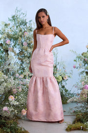 The Cherie Dress in Light Pink Windsor Brocade