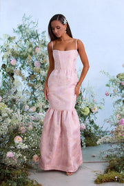The Cherie Dress in Light Pink Windsor Brocade