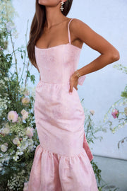 The Cherie Dress in Light Pink Windsor Brocade