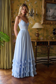 The Carmen Dress in Halogen Blue