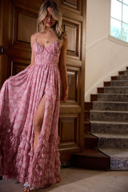 The Carmen Dress in Pink Peony Print