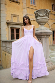 The Carmen Dress in Lavender Fog
