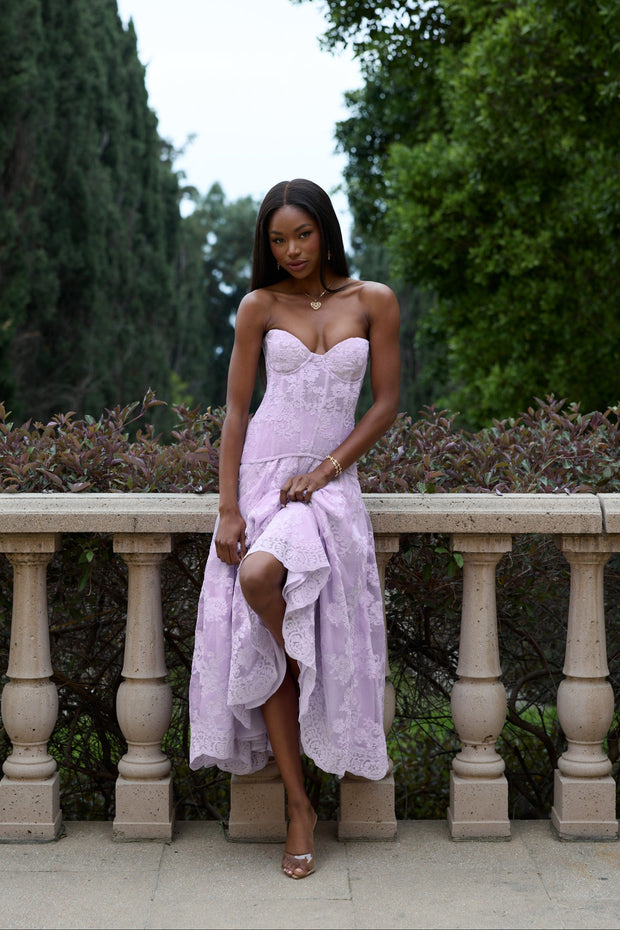 The Carolena Set in Lavender Fog Lace