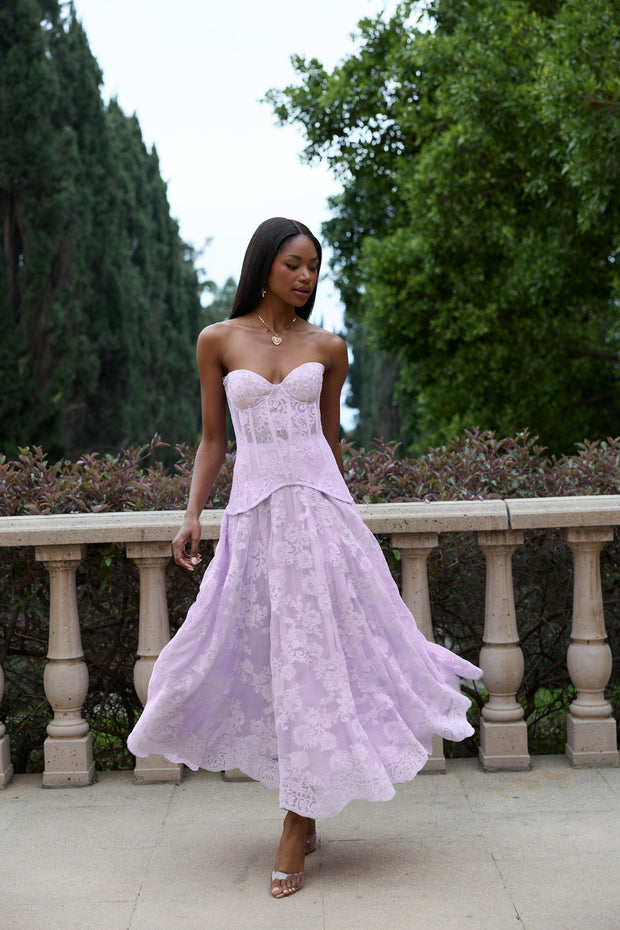 The Carolena Set in Lavender Fog Lace