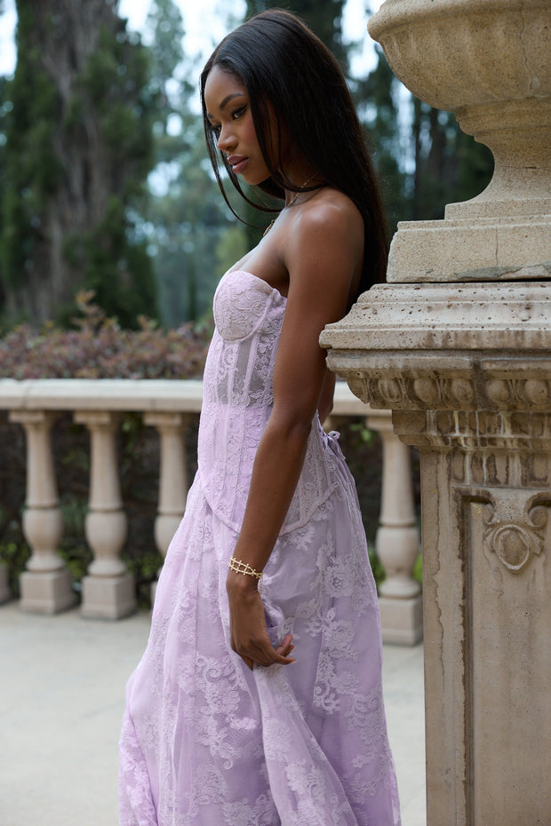 The Carolena Set in Lavender Fog Lace