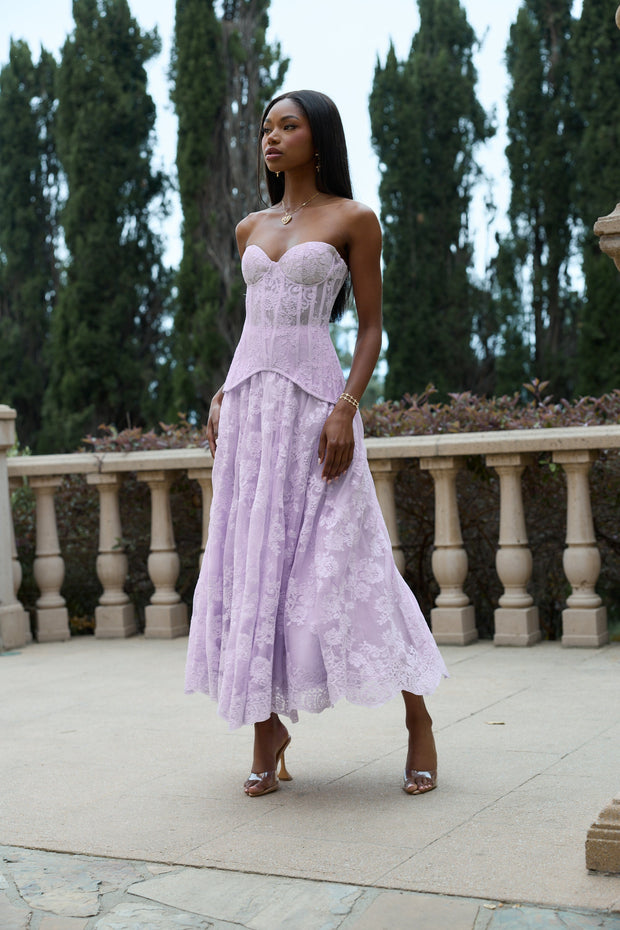 The Carolena Set in Lavender Fog Lace