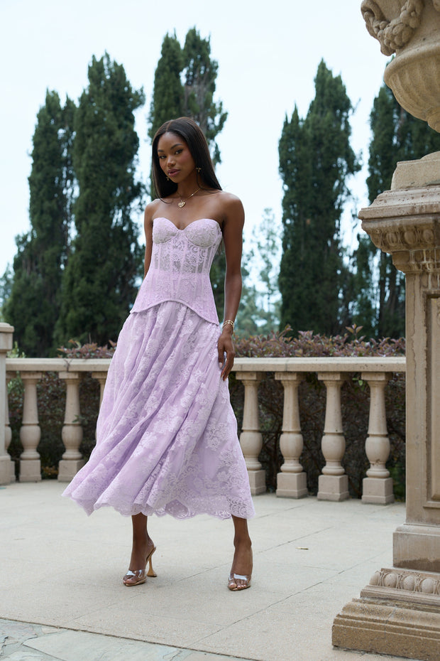 The Carolena Set in Lavender Fog Lace