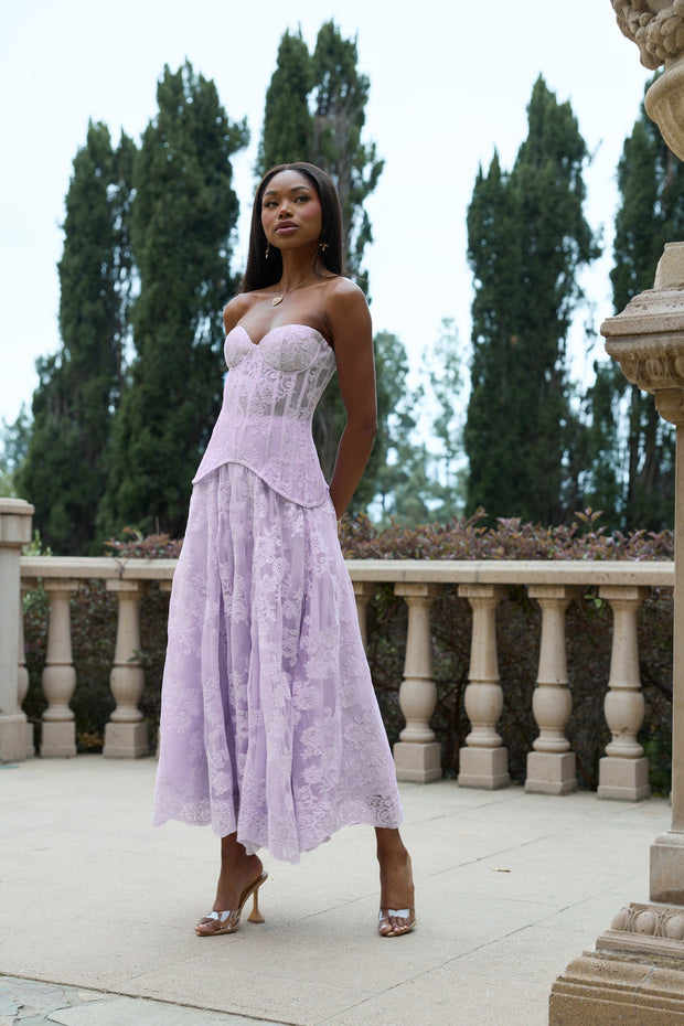 The Carolena Set in Lavender Fog Lace