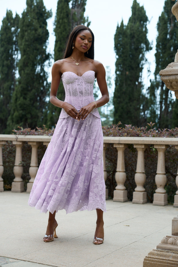 The Carolena Set in Lavender Fog Lace