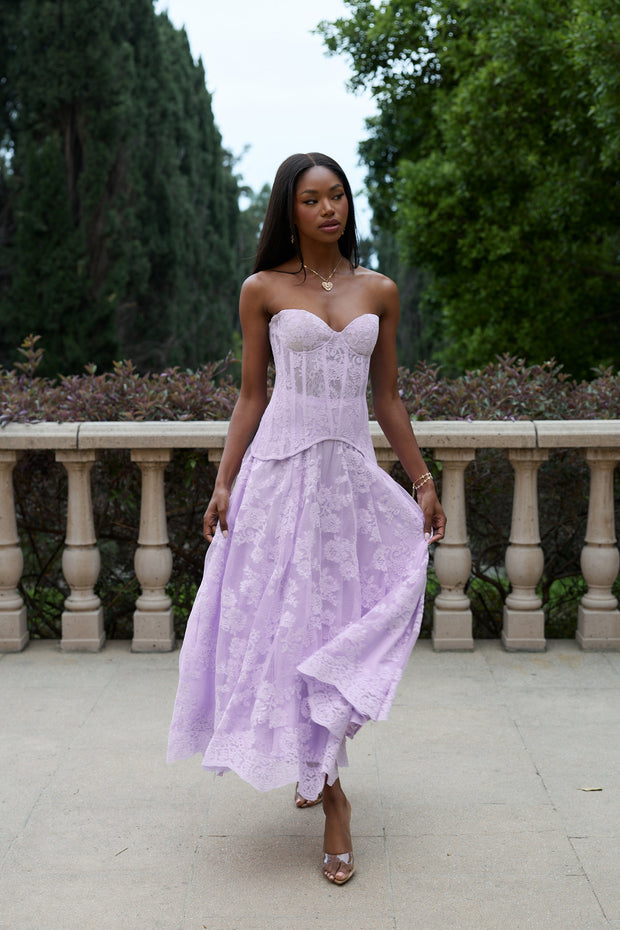 The Carolena Set in Lavender Fog Lace