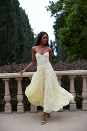 The Carolena Set in Transparent Yellow Lace