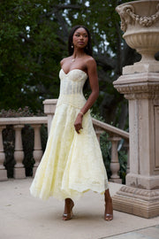 The Carolena Set in Transparent Yellow Lace