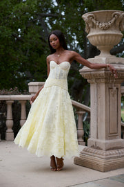 The Carolena Set in Transparent Yellow Lace