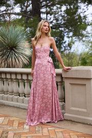 The Cecilia Dress in Pink Peony Print