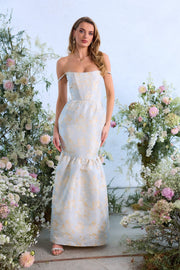 The Cherie Dress in Sky Windsor Brocade