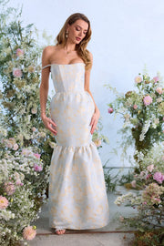 The Cherie Dress in Sky Windsor Brocade