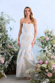 The Cherie Dress in Sky Windsor Brocade