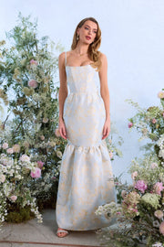 The Cherie Dress in Sky Windsor Brocade