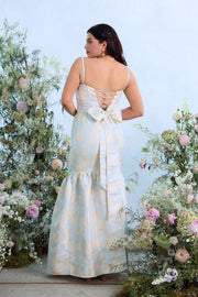 The Cherie Dress in Sky Windsor Brocade