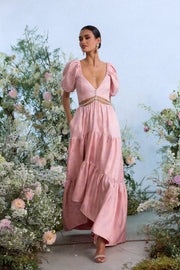 The Emma Dress in Light Pink Windsor Brocade