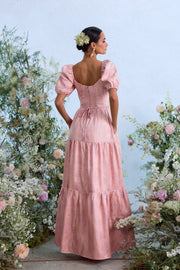The Emma Dress in Light Pink Windsor Brocade