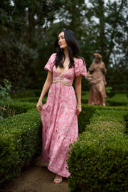 The Emma Dress in Pink Peony Print